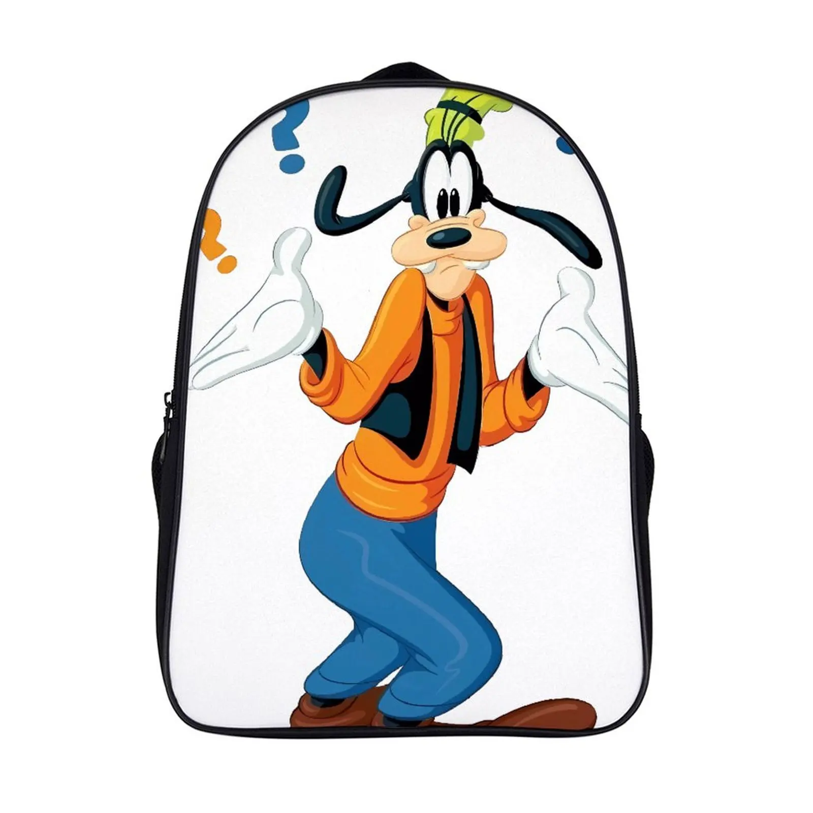 

Модный студенческий рюкзак с мультипликационным принтом Disney, школьная сумка Goofy, 16 дюймов, 2 отделения