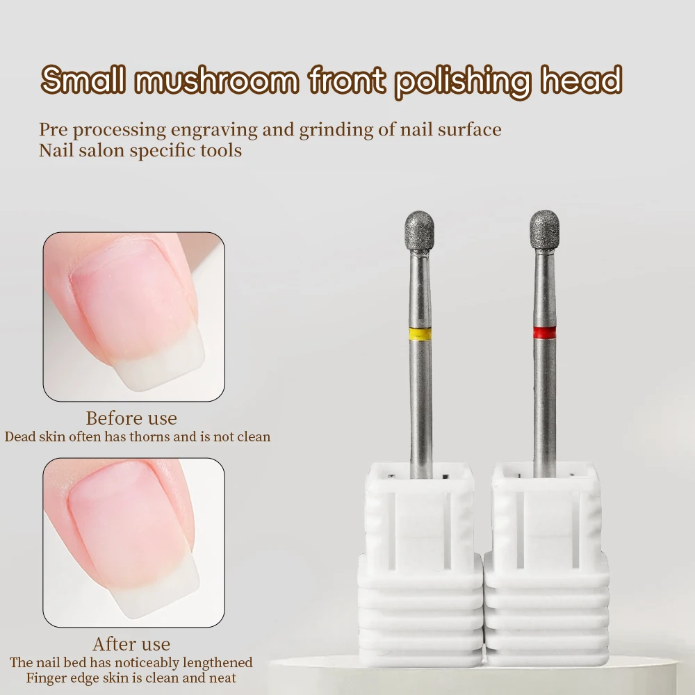KANIU Round-Tip Safety Mushroom-Shaped Buffing Head Durable Universal Nail Buffing Head Suitable For Nail Removal Shaping Polish