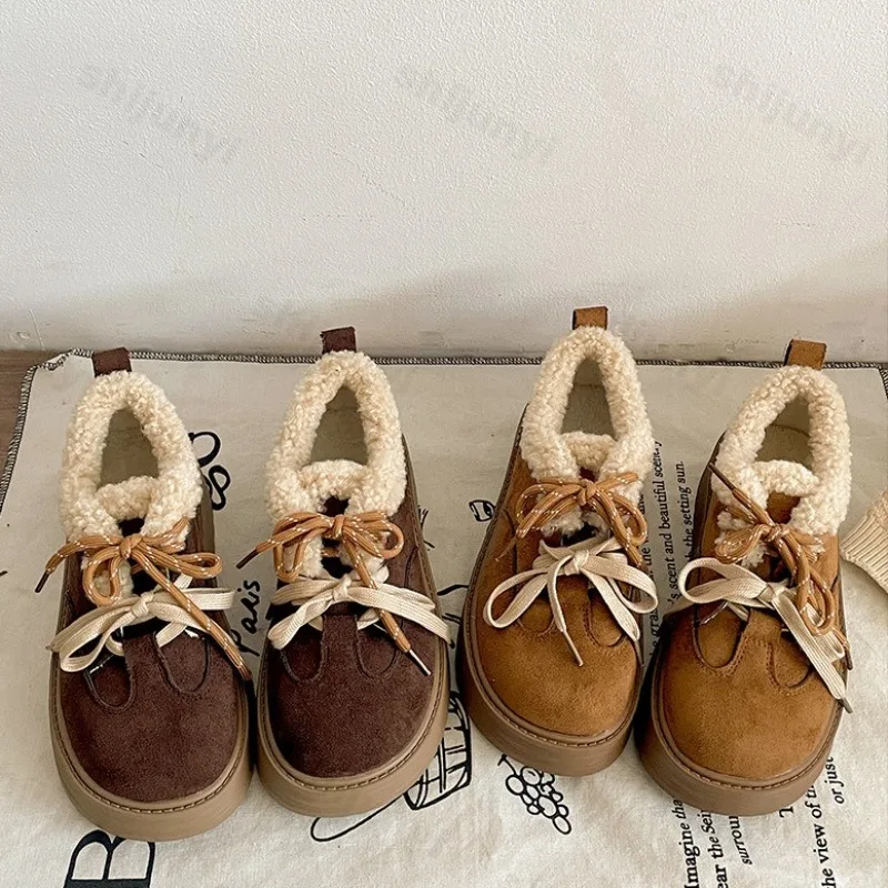 الرجعية الدافئة شعر منخفضة أعلى أحذية فلكنيز عادية للنساء 2025 الشتاء تنوعا أفخم مريحة عدم الانزلاق أحذية قطنية مكتنزة #3