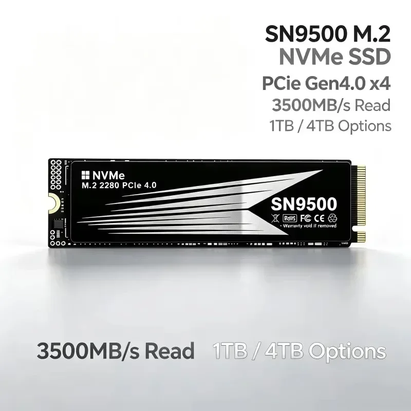 Gaming Drive SN9500 SSD M.2 NVMe Internal Solid State Drive High Speed 3500MB/s PCIe 4.0 Works for PS 5 Laptop PC Hard Disk