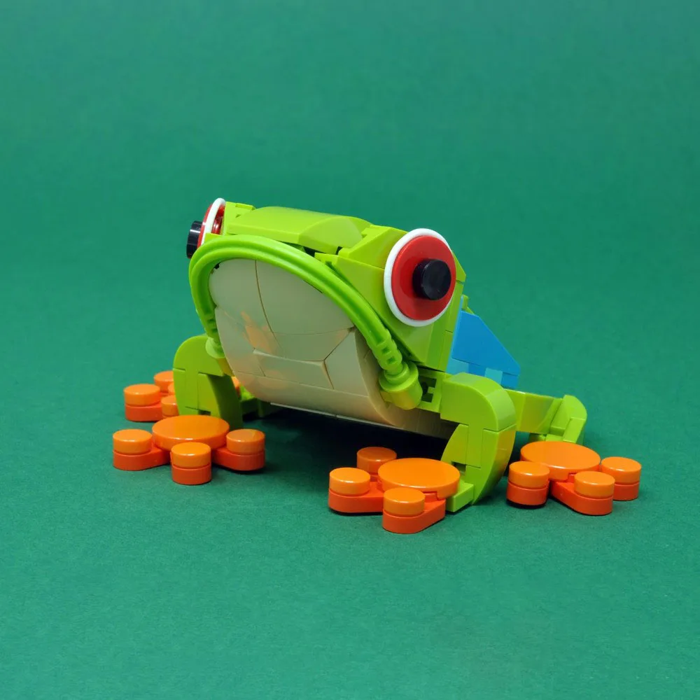 

209 шт. MOC креативное животное дерево лягушка модель настольный забавный орнамент строительные блоки DIY сборка детская игрушка подарок на день рождения для мальчика