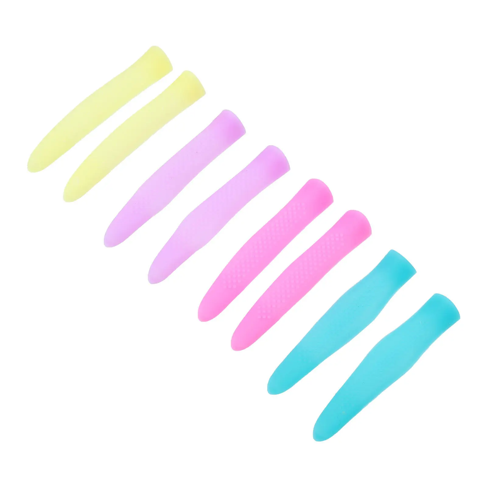 

4Pairs Cuticle Nipper Handle Sleeve Silicone Non-Skid Comfortable Manicure Tool Cover Nail Cutter Handle Protection