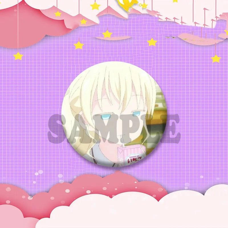 Creative Cartoon Character Brooch Asobi Asobase Anime Button Pins Manga Kasumi Nomura Badge Jewelry Backpack Shoes Accessories 4