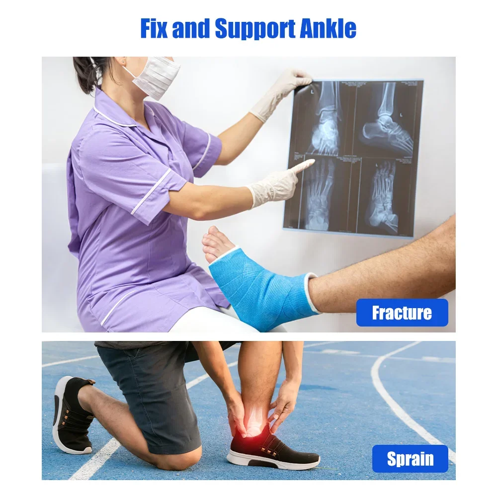 Walkable Ankle Support Brace Ankle Stabilizer Adjustable Walking Boot for Fracture, Sprain Ankle & Broken Foot Injury Recovery