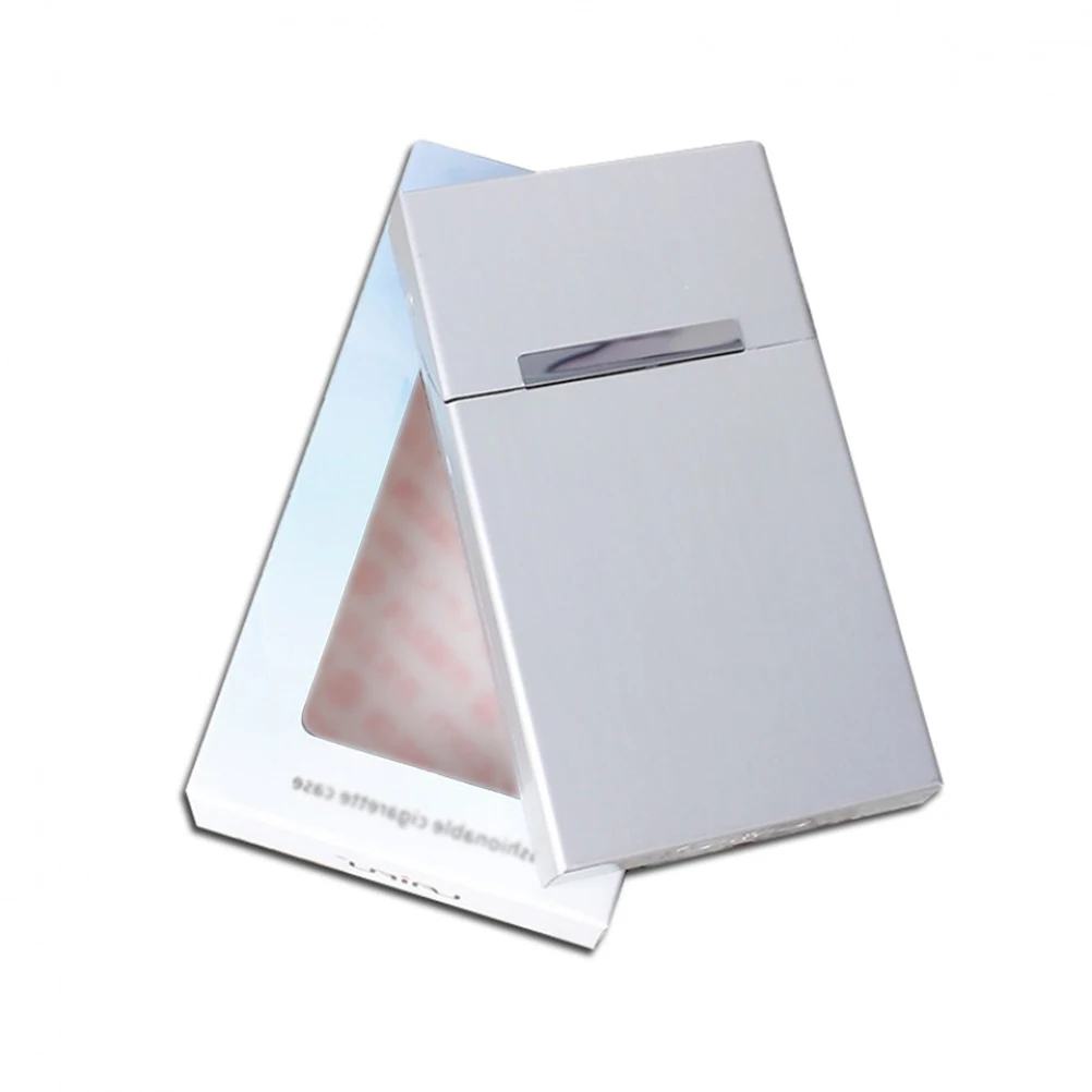 

Automatic Clamshell Cigarette Case Large Capacity Magnetic Aluminum Storage Case Lightweight Portable Damp Resistant