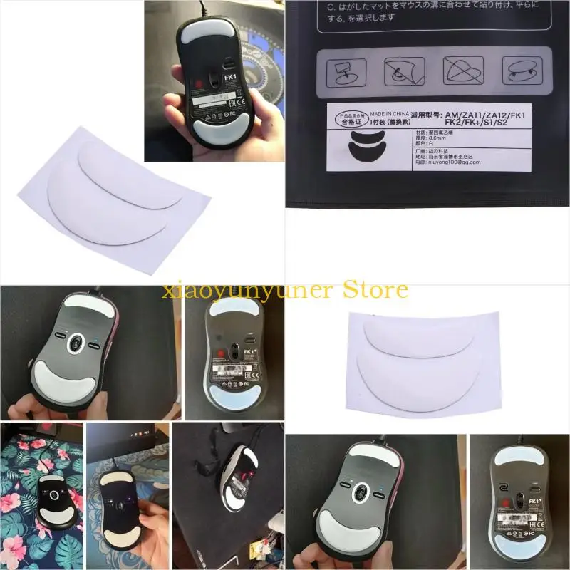 P9JB 1Set Curved Edges for Zowie ZA11 ZA12 FK1 FK2 FK+ Mouse Feet Mice Skates Pads