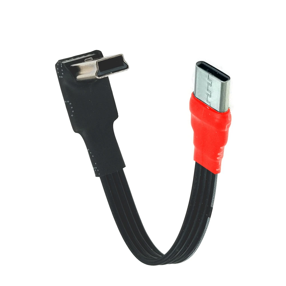 5-pin Micro Mini USB cable, OTG data adapter type C, 20cm and 3m charging cable, male to male, 90 degree right angle