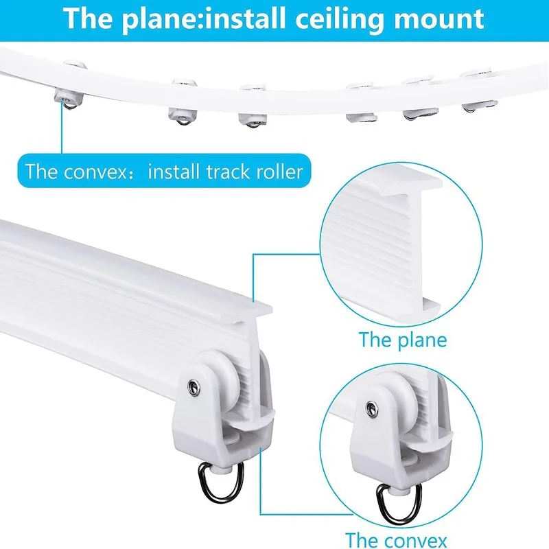 Curtain Track Flexible Ceiling Mounted Rail Straight Slide Plastic Bendable Home Window Decor Accessories  1/2/3/4/5/6M