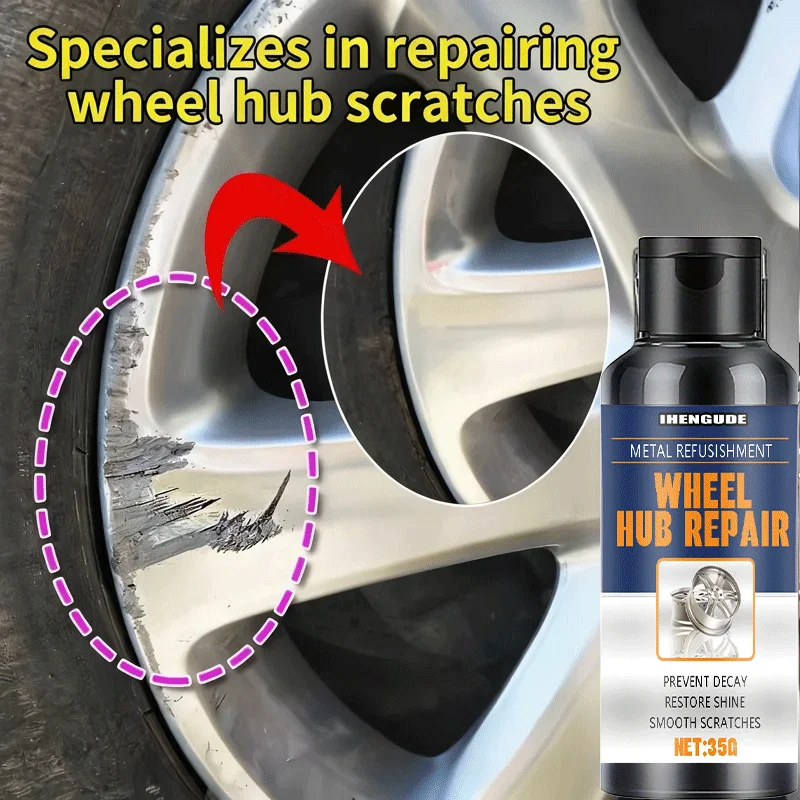 Car Wheel Hub Scratch Repair Kit - Wheel Hub Refurbishment And Polishing, Car Wheel Hub Scratch And Fading Repair Agent