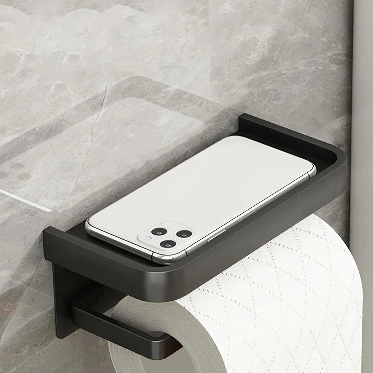 

Multi-functional Space Aluminum Storage Tissue Rack, Ideal for Home Kitchens, Bathrooms, Hotels, and Outdoor Restrooms. With Str