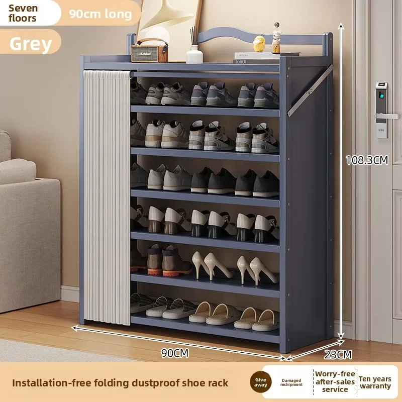 

Installation-free, Easy-to-enter Dust-proof Shoe Cabinet, Folding One-pull Shoe Rack, Multi-layer Shoe Rack