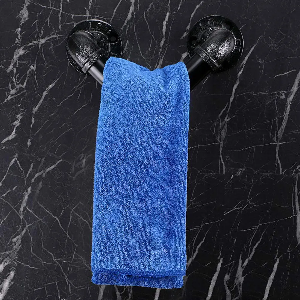 

1pc Wall-Mounted Towel Storage Rack Iron Hanging Organizer For Bathroom Kitchen Clothes Towel Roll Paper Storage Tool