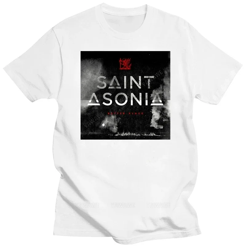 

Черная футболка для бренда Футболка Saint Asonia альбом Cover Tour 2015 Футболка новые официальные футболки с принтом Мужская Повседневная футболка