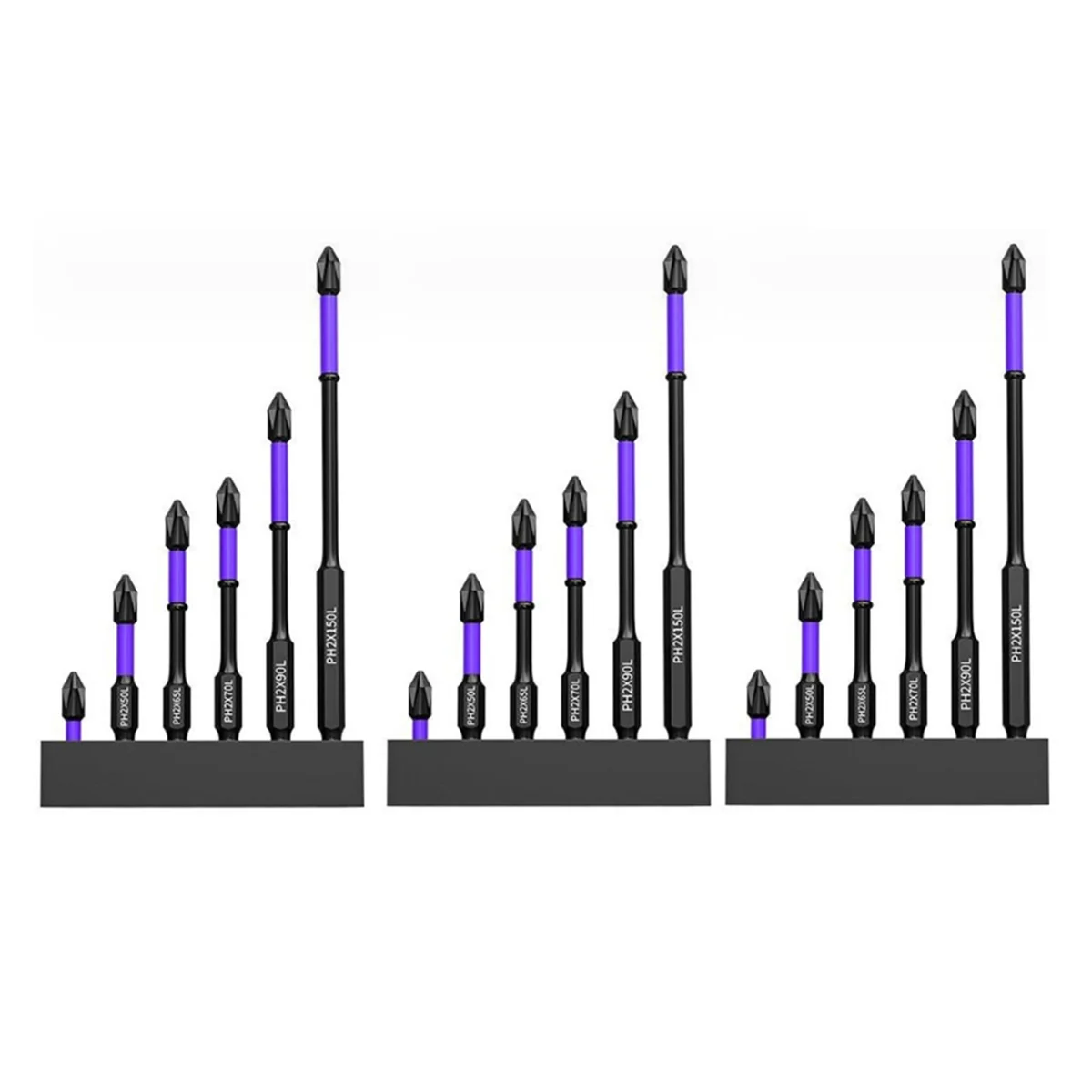 D1 Anti-Slip and Shock-Proof Bits Screwdriver Bits, High Hardness and Strong Magnetic Bit, Super Strong Screwdriver 3Set