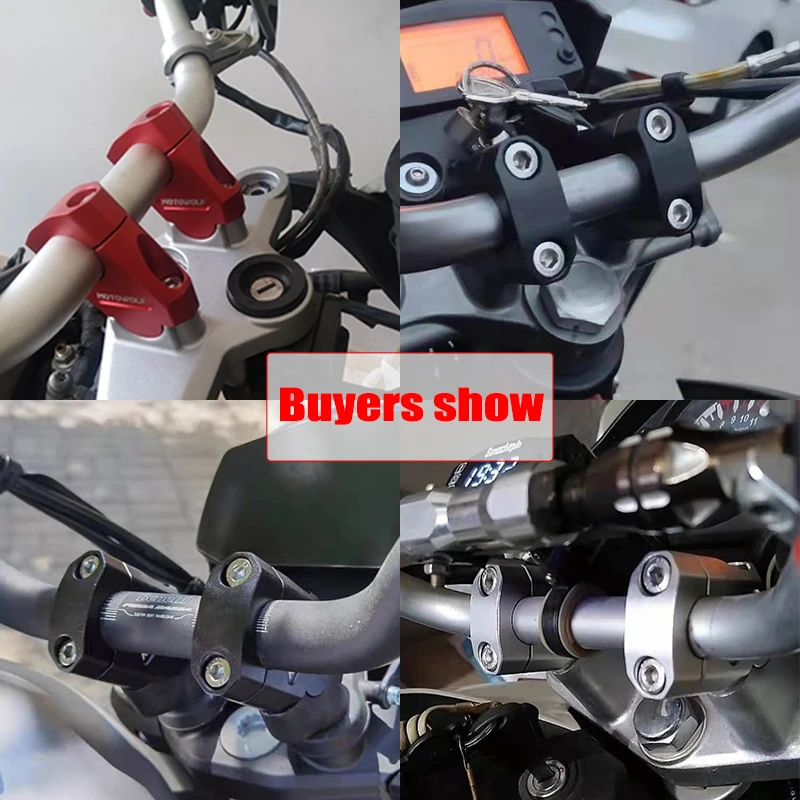 For BMW R850R F800ST Handlebar Riser Bar Mount R 850R F800 ST F 800ST R850 R R 850 R Motorcycle Handle Clamp Black Silver Red