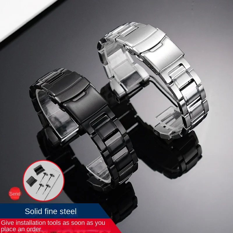 Stainless steel watch band For Casio strap g-shock GA-1000 1100 GW-4000 GW-A1100 A1000 men waterproof bracelet watch accessories