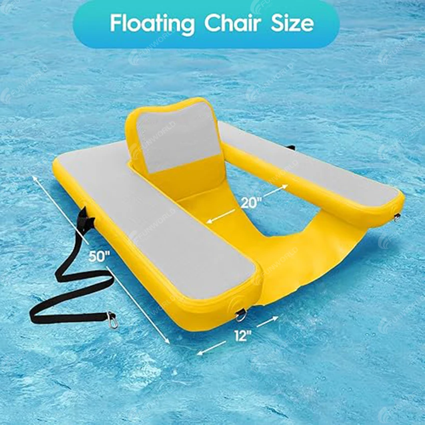 Pvc Inflatable Pool Chair Water Floating Hammock for Swimming Pool Beach Party Floating Raft for Beach Fun