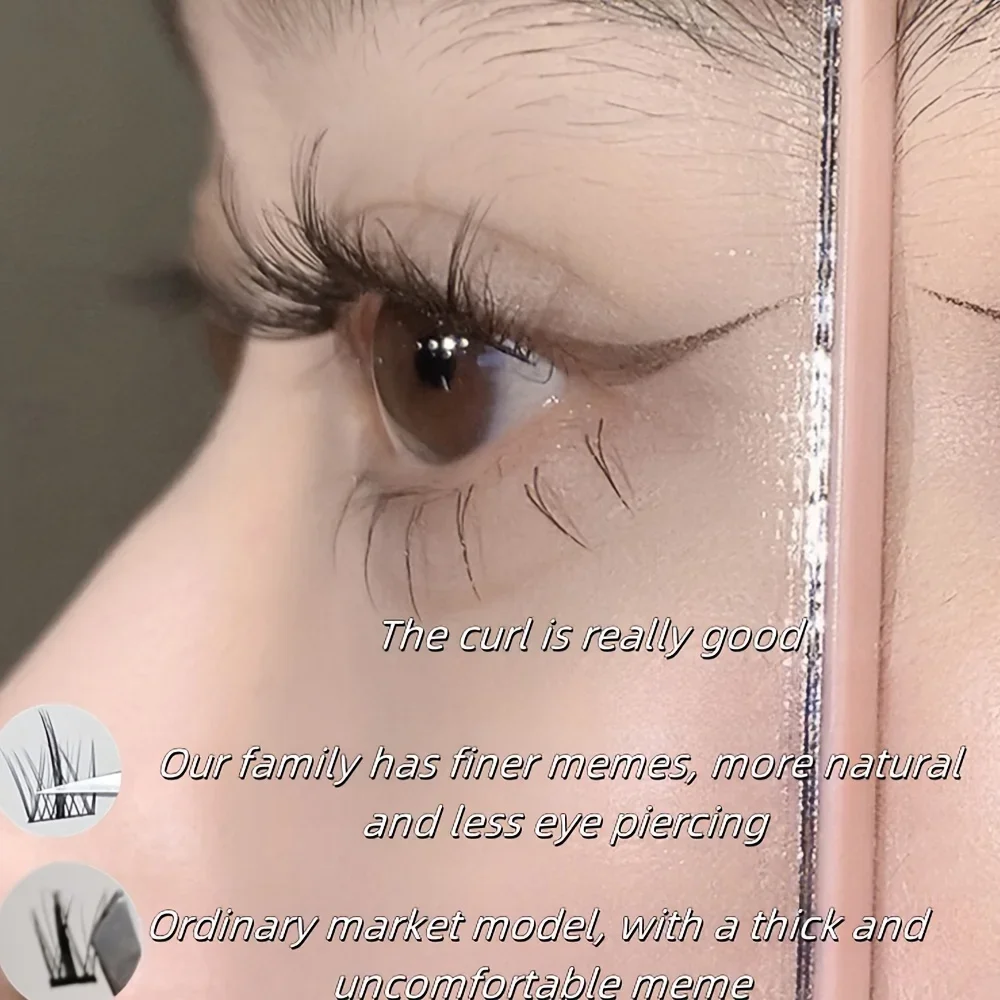 320 Cluster-Wimpernbuch – DIY-Wimpernverlängerung im natürlichen, Anime-, Cluster- und flauschigen Stil – wiederverwendbar – gemischte Länge 11–13 mm – Detail 7
