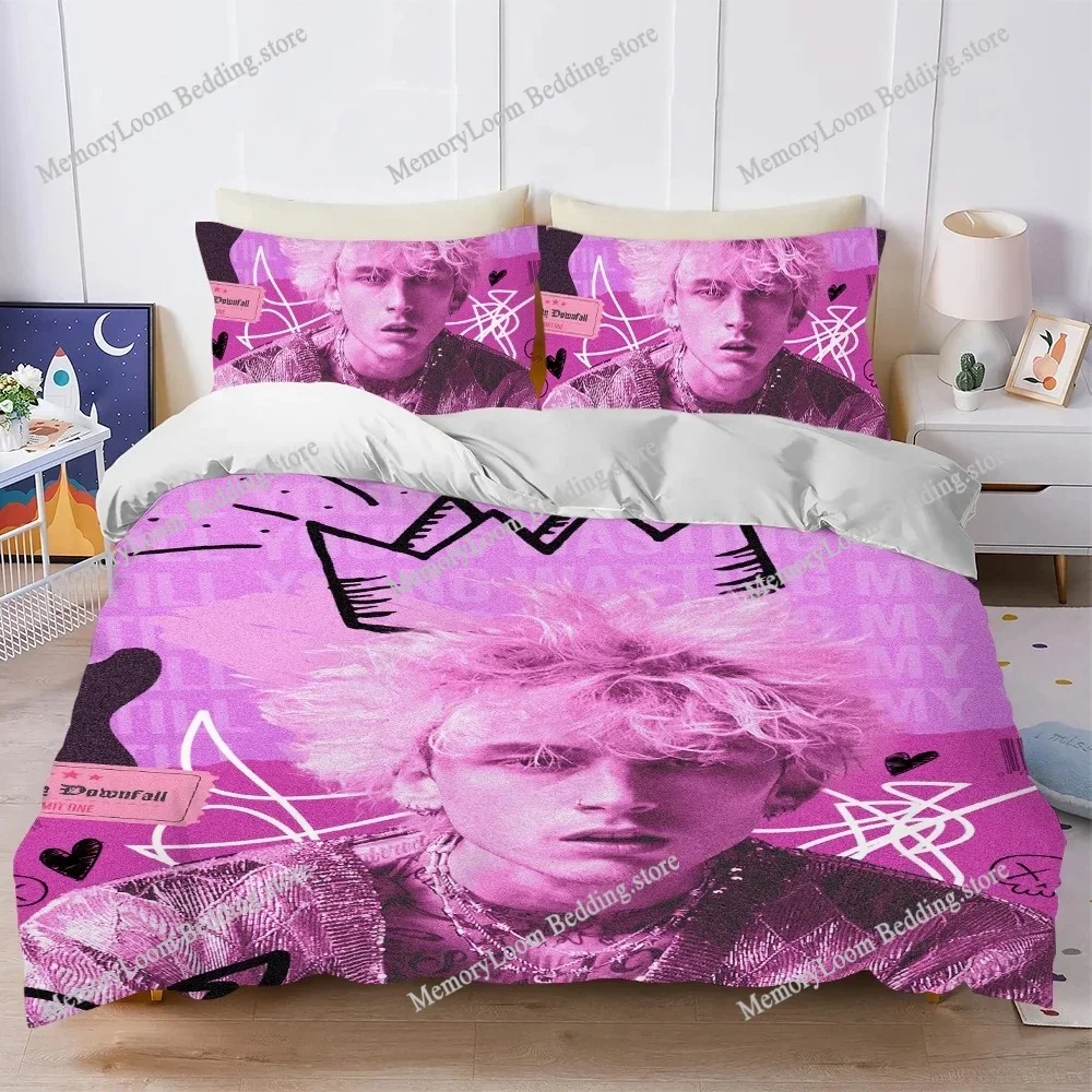 Singer M-Machine Gun K-Kelly Duvet Cover Set Home Style Bedding Soft Laundry Cotton Bed Student Dormitory Gift Home Textile741