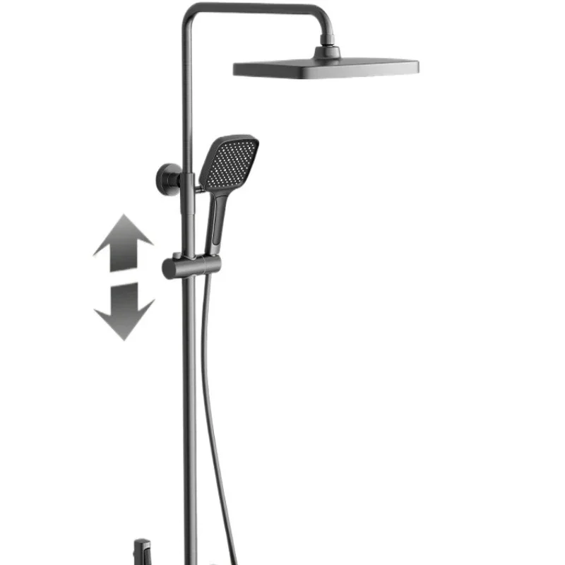 

Top Spray Shower Set Piano Button Household Shower Bathroom Supercharged Shower Full Copper Waterfall Outlet