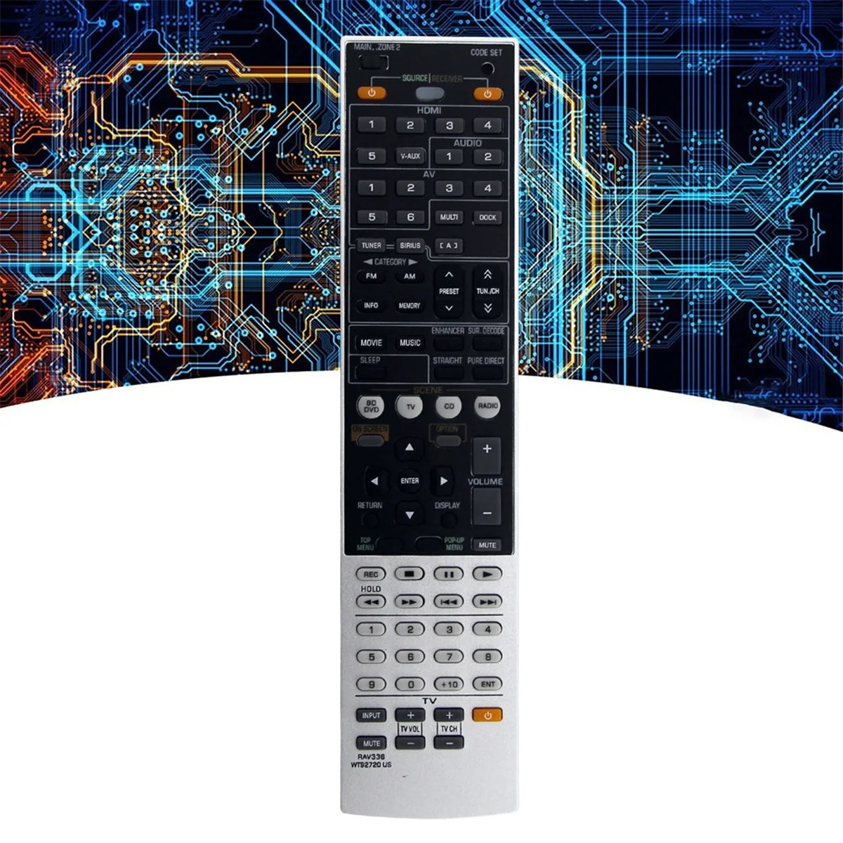 RAV336 WT92720US Replace Remote for AV Receiver RX-A700 RX-V667 RX-A700BL -6063 Sub Remote RAV337 RAV338