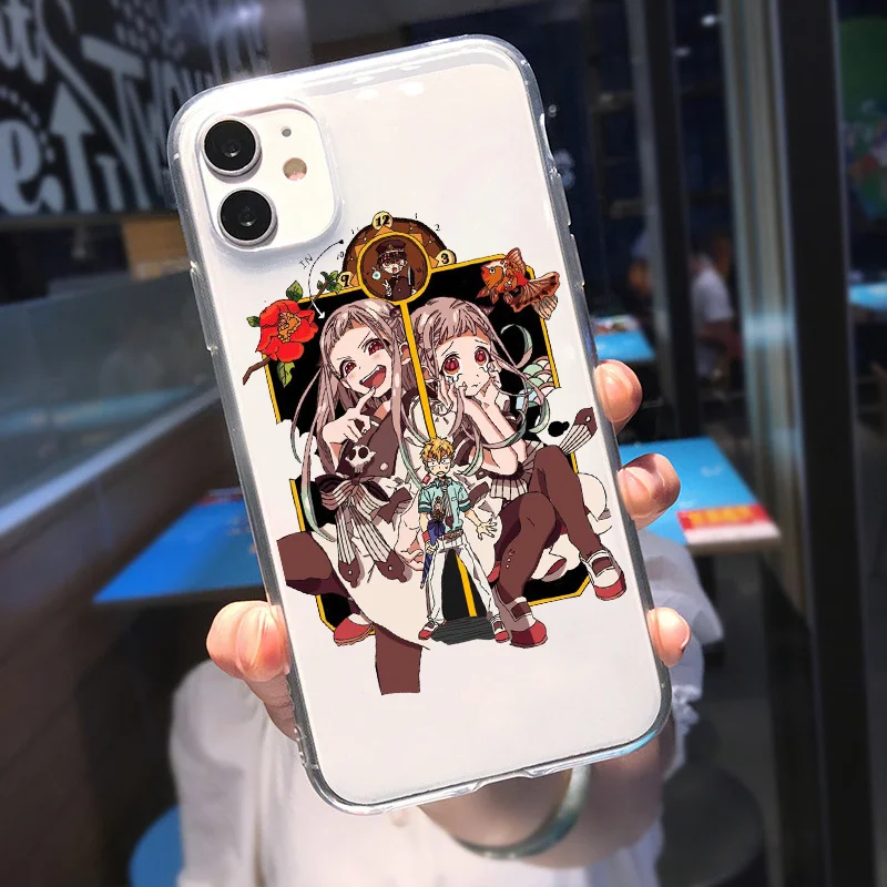 Cute Anime Phone Case For iPhone 12 Mini 13 XR 7 8 Plus 11 Pro Max XS X SE Toilet Bound Hanako Kun Clear Cover Soft Coque