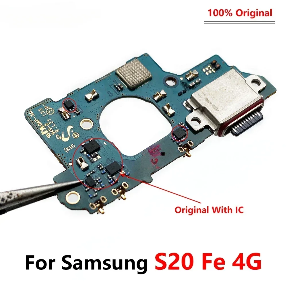 USB Charger Charging Port Dock Connector Microphone Board Main Cable Replace For Samsung S20 Fe 4G G780F / 5G G781V