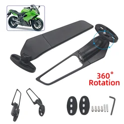 조정 가능한 회전 백미러, 가와사키 NINJA 300R 250R 400R NINJA1000 ER6F 오토바이 미러