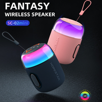 HOPESTAR SC-02MINI Wireless Speakers Powerful Column Portable High Power Super Bass Stereo Subwoofer Music Center LED Flashing