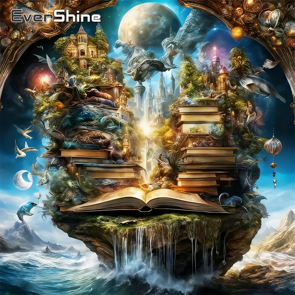Evershine DIY Diamond Painting Book Abstract Landscape Acrylic Craft Supplies Embroidery Moon Beaded Mosaic Handicraft