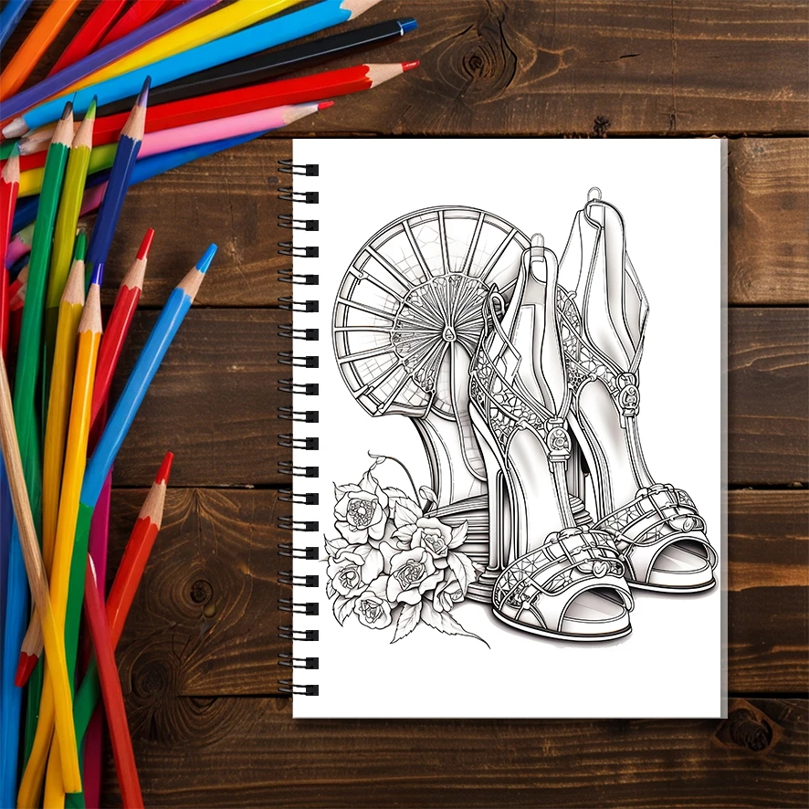 Adult Coloring Book - 8.3x 11.2 Inch 22 Page Coloring Book - Helps Reduce Stress and Ease Emotions