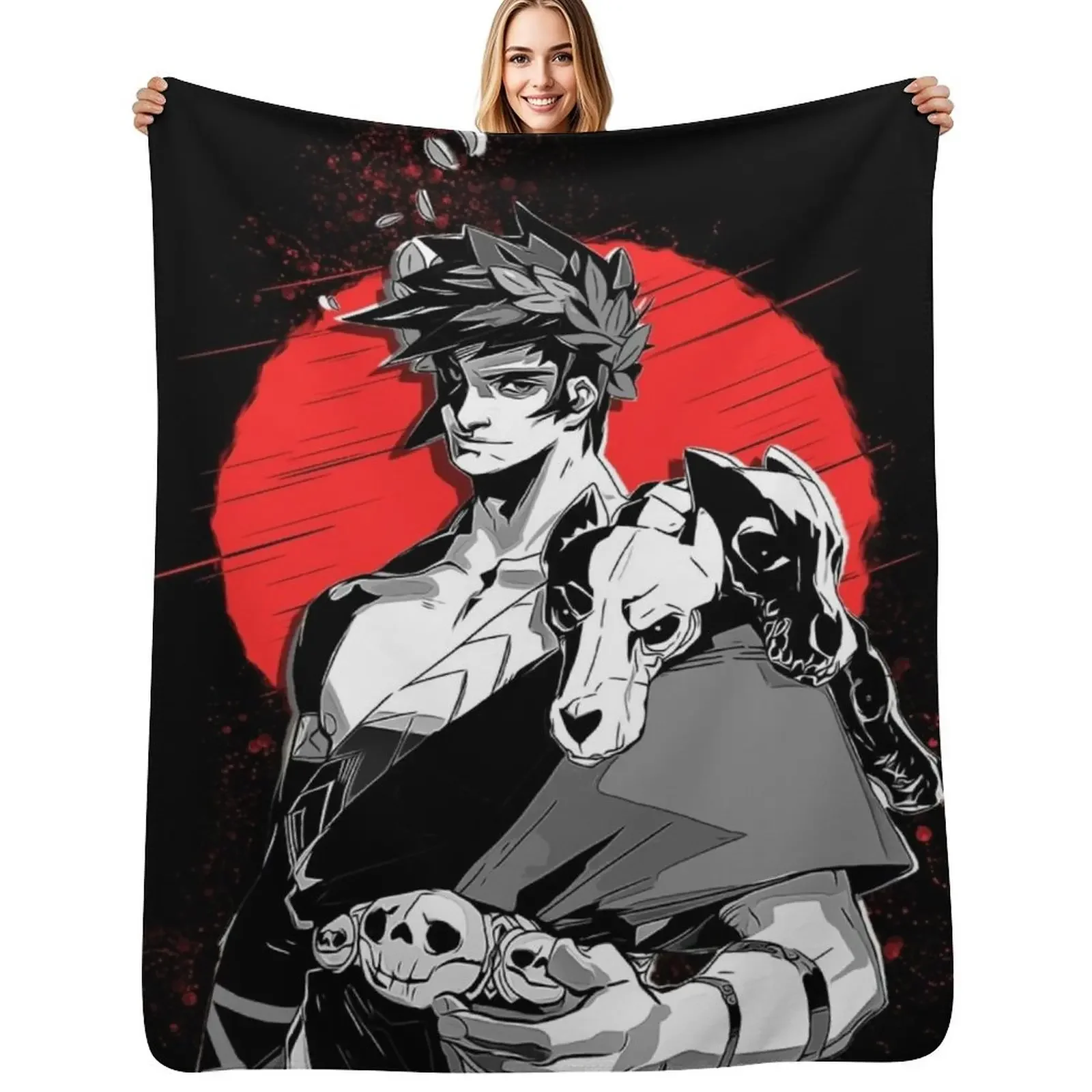 

Zagreus - Hades Throw Blanket Decoratives cosplay anime Picnic Blanket