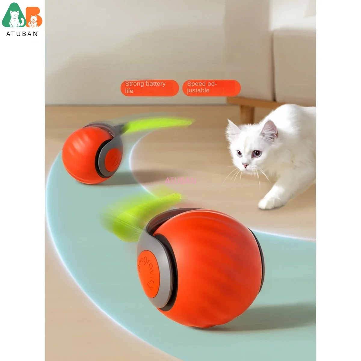 ATUBAN Cat Toy Ball,self-hi To Relieve Boredom,intelligent Cat Teaser Ball,automatic Cat Teaser Consumes Physical Strength Ball