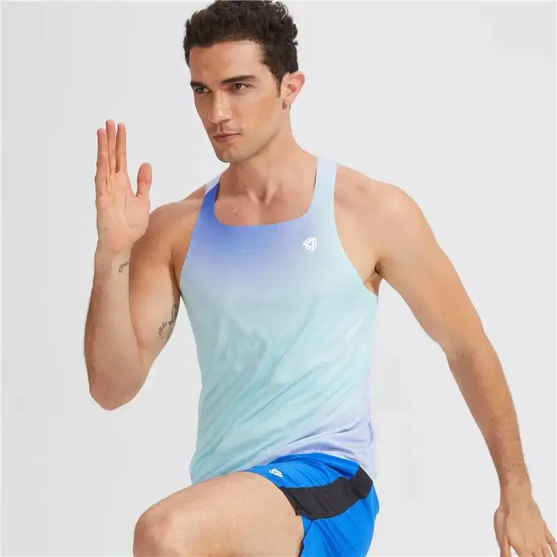 سترة للجري للرجال والنساء، سرعة قابلة للتعديل، سريعة الجفاف، قابلية التهوية، بدون أكمام، سترة رياضية علوية، تي شيرت ماراثون #3