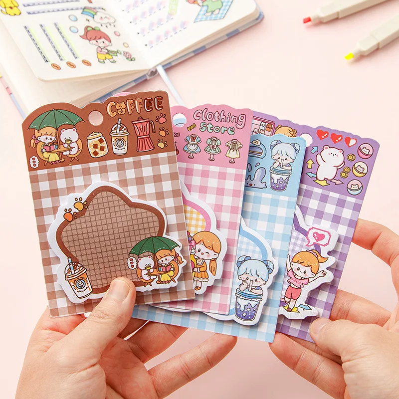 Memo Pad Cartoon Sticky Special Shaped Thickened  Can Be Stuck N Times Creative Sticky  Cute School Supplies Kawaii Stationery