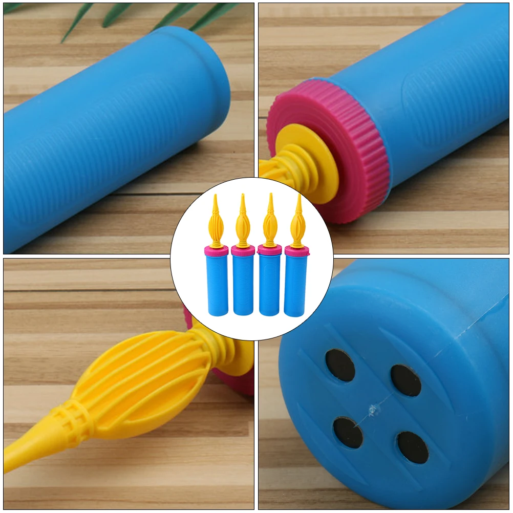 

4pcs Balloon Inflator Air Pump Portable PP Material H Push Mini Child Size Party Decorations Festivals Celebrations Balloon