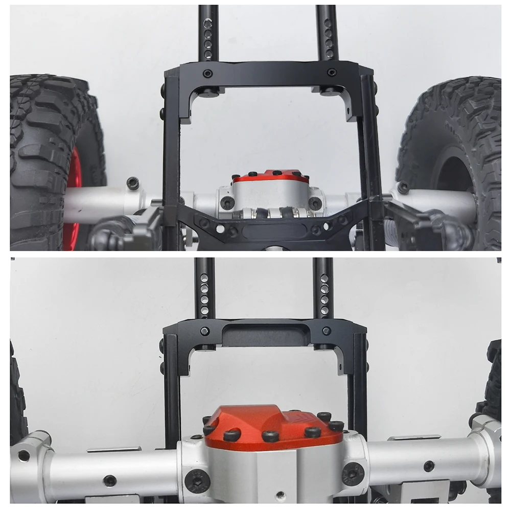 AXSPEED Metal Rear Bumper Mount for Axial SCX10 90047 Wrangler 90046 1/10 RC Crawler Car Bumper Upgrade Parts