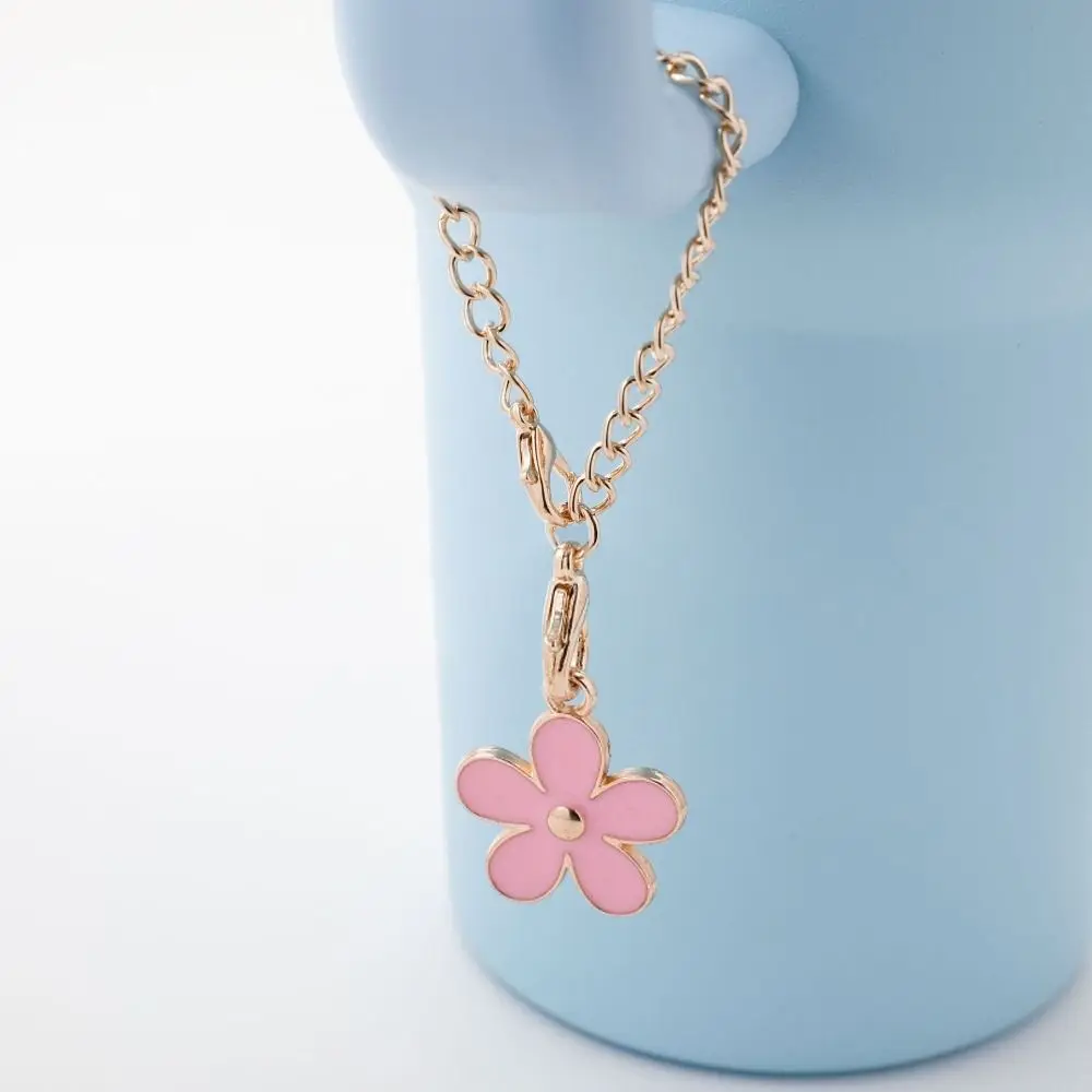 Heart Shaped Cup Letter Charm Chain Keychain Cup Accessories Jewelry Cute Pendant for For  Cup Tumbler