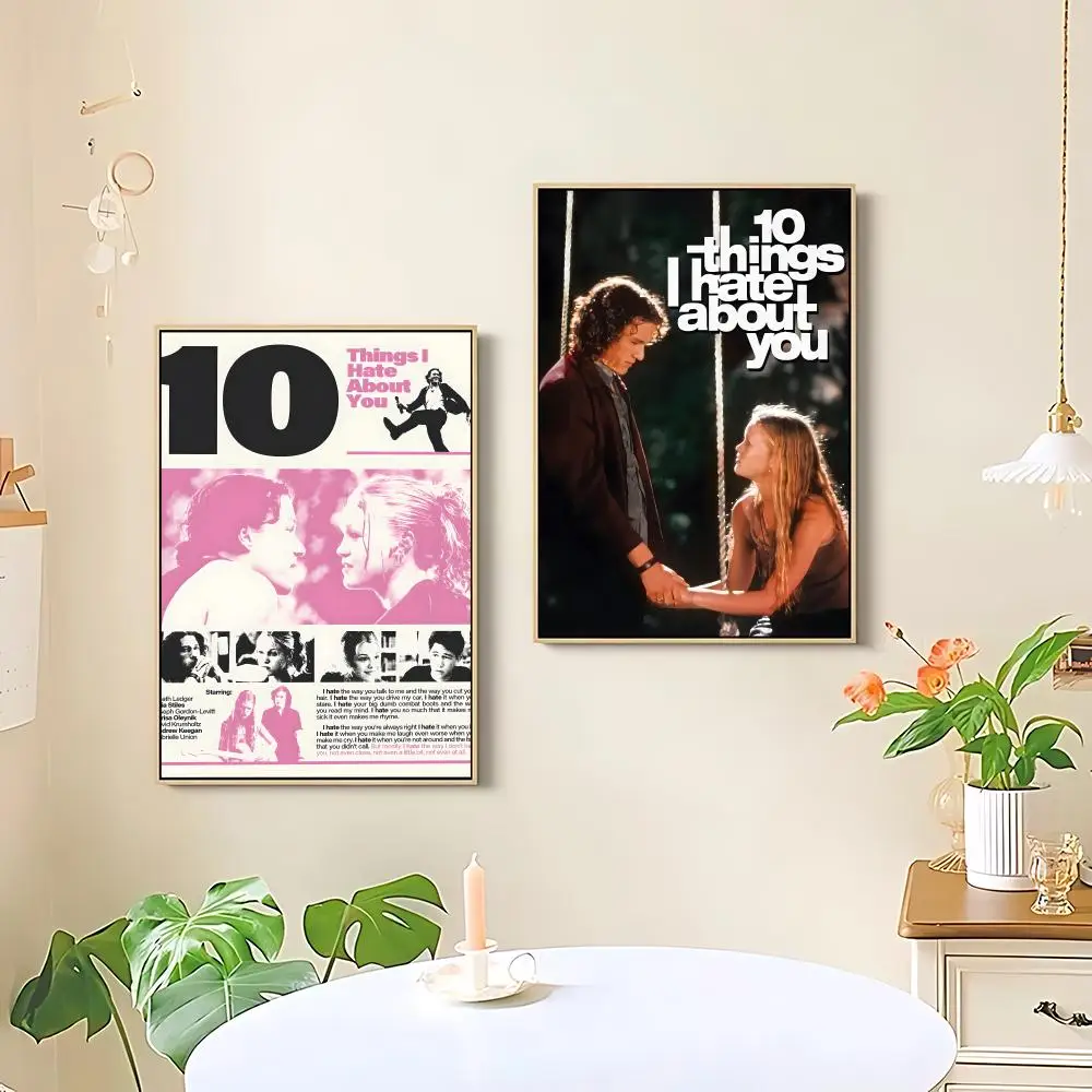Classic Movie 10 Things I Hate About You Poster HD art sticky wall waterproof home living room bedroom bar aesthetic decoration