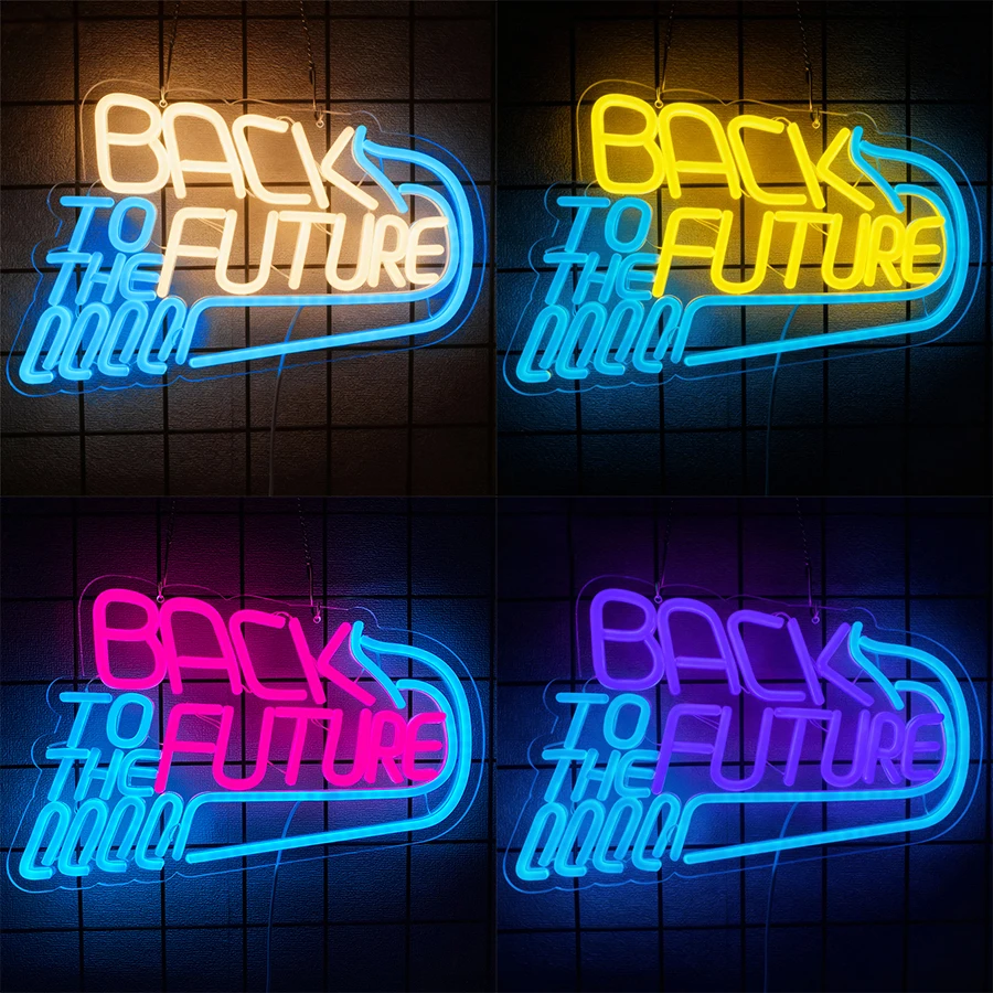 Back To The Future Led Neon Sign, Used For Bedroom, Game Room, Party, Garage, Man Cave Art Decor, The Best Gift For Gamers.