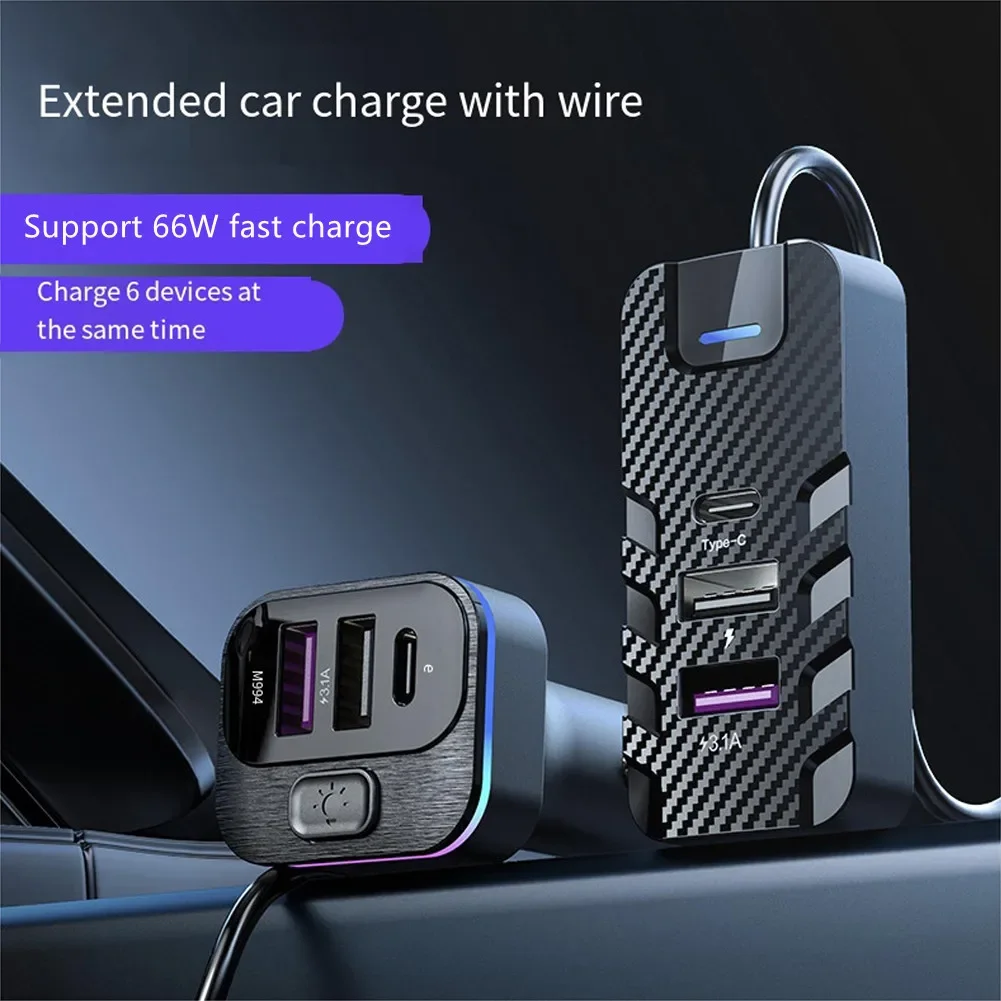 USB Car Charger Car Charger 12-24V ABS+PC Car Charger Fast Charger Fast Charging Multi USB Car Charger High Quality