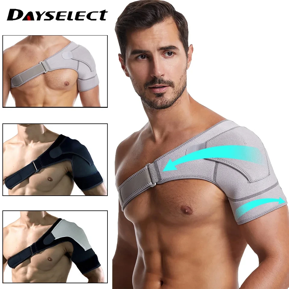 Adjustable Shoulder Support Brace pad Belt Band Strap Wrap Neoprene Shoulder Compression Sleeves Back Brace Guard Bandage Unisex