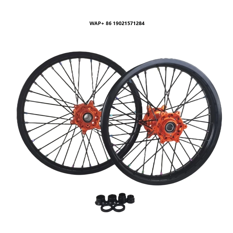 High Quality Motorcycle 18/19/21 Aluminum Alloy Motorcycle 36 Spokeds Wheels & Rims Set for Motocross EXC SXF 2003-2024