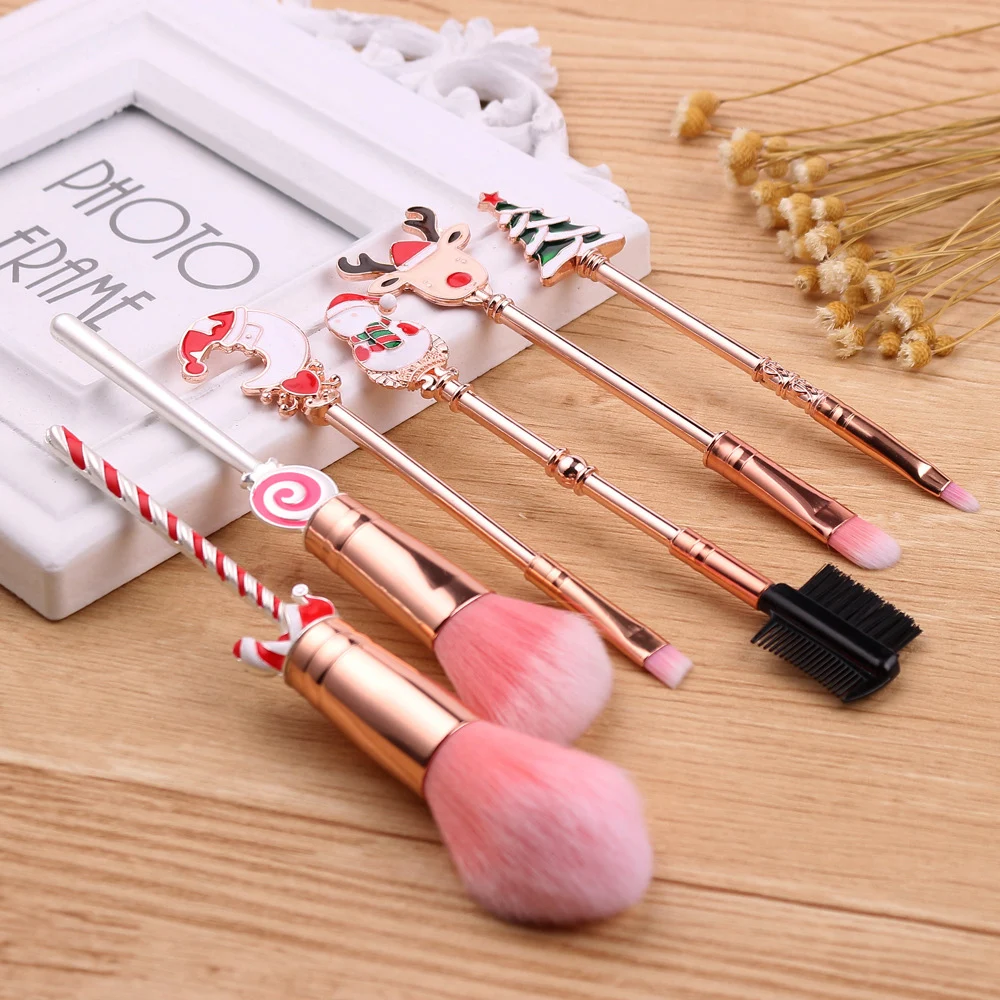 Makeup Brush Set with Cute Pouch Festival Display Anime Makeup Brush Set Pink Makeup Brushes Set Professional Cosmetic Tools Kit