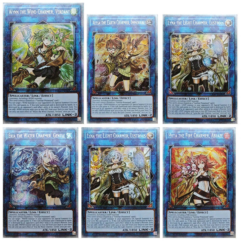 

Yu-Gi-Oh DIY Lyna the Light Charmer Lustrous ABLAZE GENTLE IMMOVABLE Refractive gauze flash collectible card board game toy