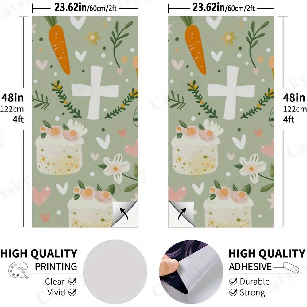 Pastoral Pattern,2D Flat Vinyl Sandboard Decals - Budget-Friendly and High Value, Bubble-Free and Easy to Stick, Waterproof Wear