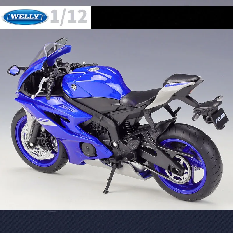 Alloy Racing Motorcycle Model for Children, High Simulation Metal, Street Motorbike, Collection Toy Gift, 1:12 YZF-R6