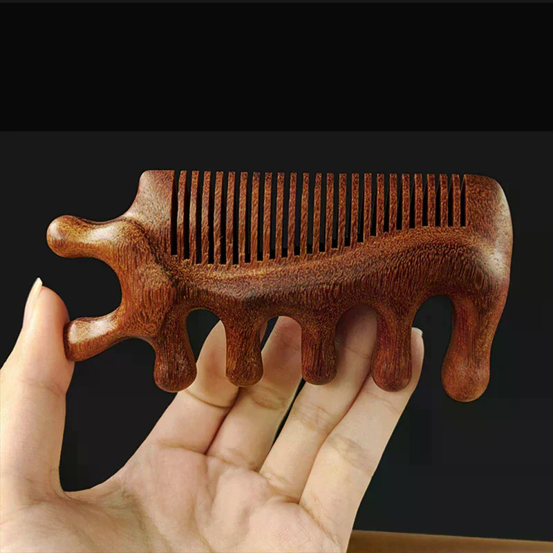 Meridian Anti-static Styling Comb Blood Circulation 3 In 1 Meridian Massage Comb Sandalwood Comb Massage Tool Gua Sha Tools