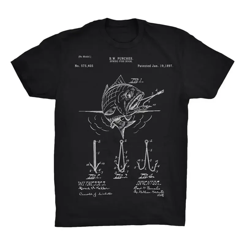 T-shirt breveté « Mighty Circus Fish Hook », 100 % coton doux.