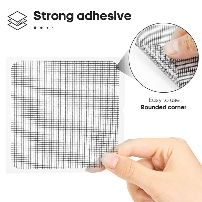 ABLU-14 Sheets Window Screen Patches Repair Kit, 3 Sizes Window Screen Repair Kit For Mesh Screen Door, Screen Repair Tape